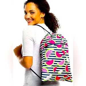 NEW Thirty-one watermelon print cool cinch thermal backpack lunch tote cooler